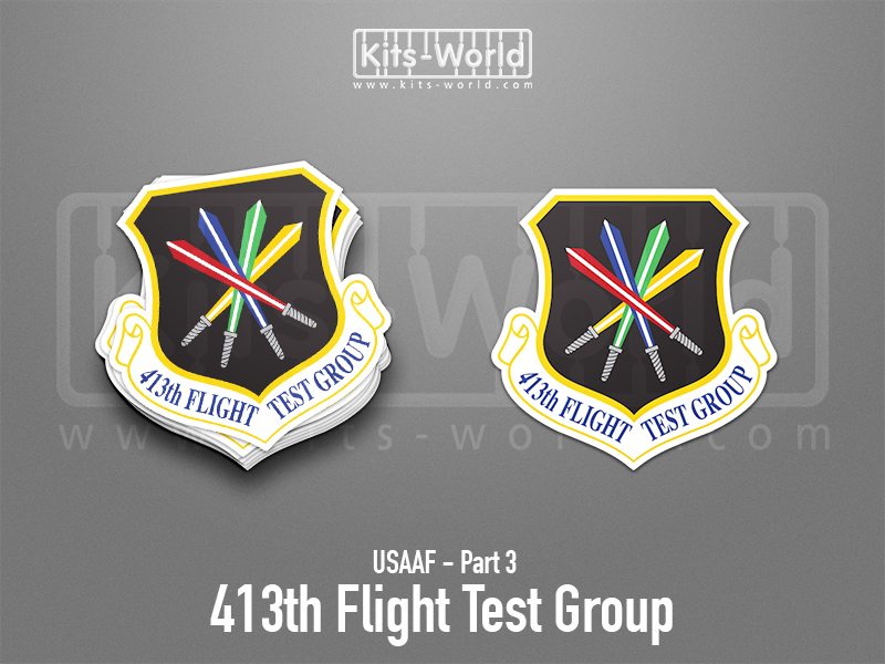 Kitsworld SAV Sticker - USAAF - 413th Flight Test Group W:100mm x H:99mm 